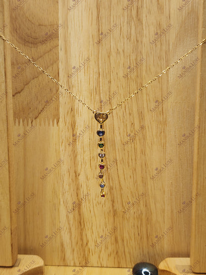 CELESTIAL LOVE LINE GOLD NECKLACE
