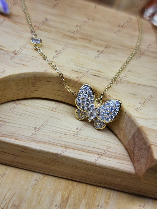 AERO PAVE FLY GOLD NACKLACE