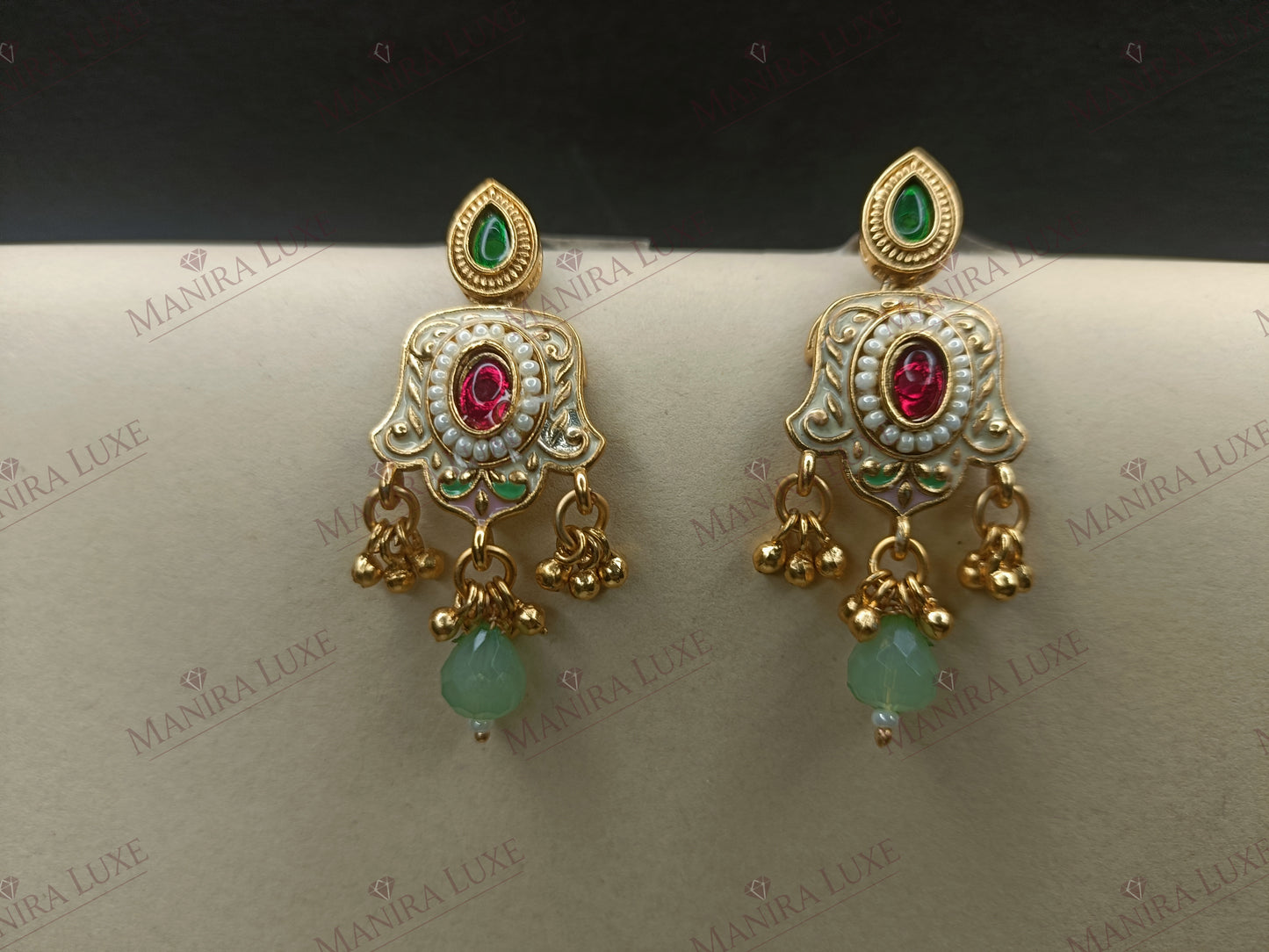 VIRASAT KUNDAN BRASS GOLD MANGALSUTRA SET