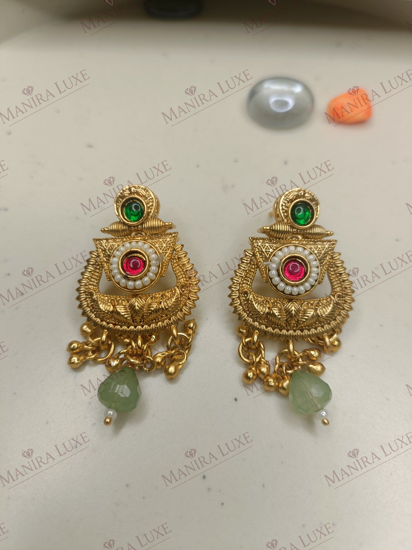 MANOHAR BRASS GOLD MANGALSUTRA SET