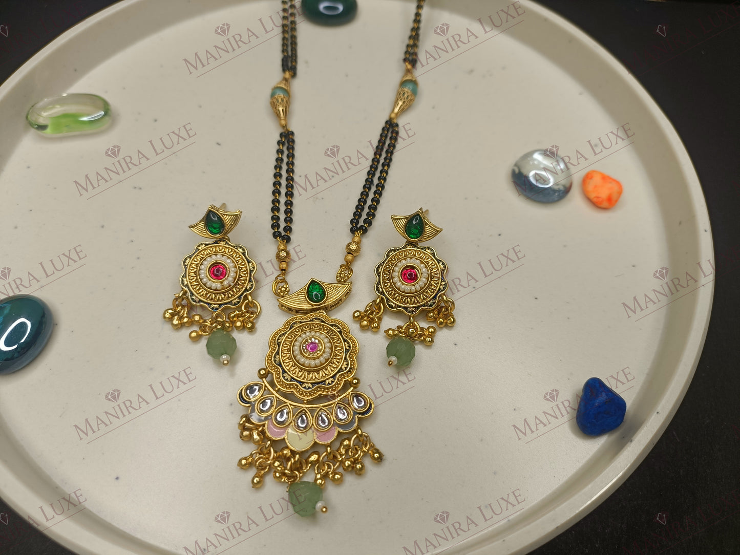 DHRUV TARA BRASS GOLD MANGALSUTRA SET