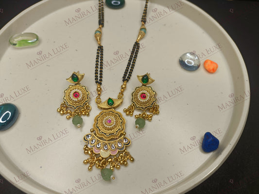 DHRUV TARA BRASS GOLD MANGALSUTRA SET
