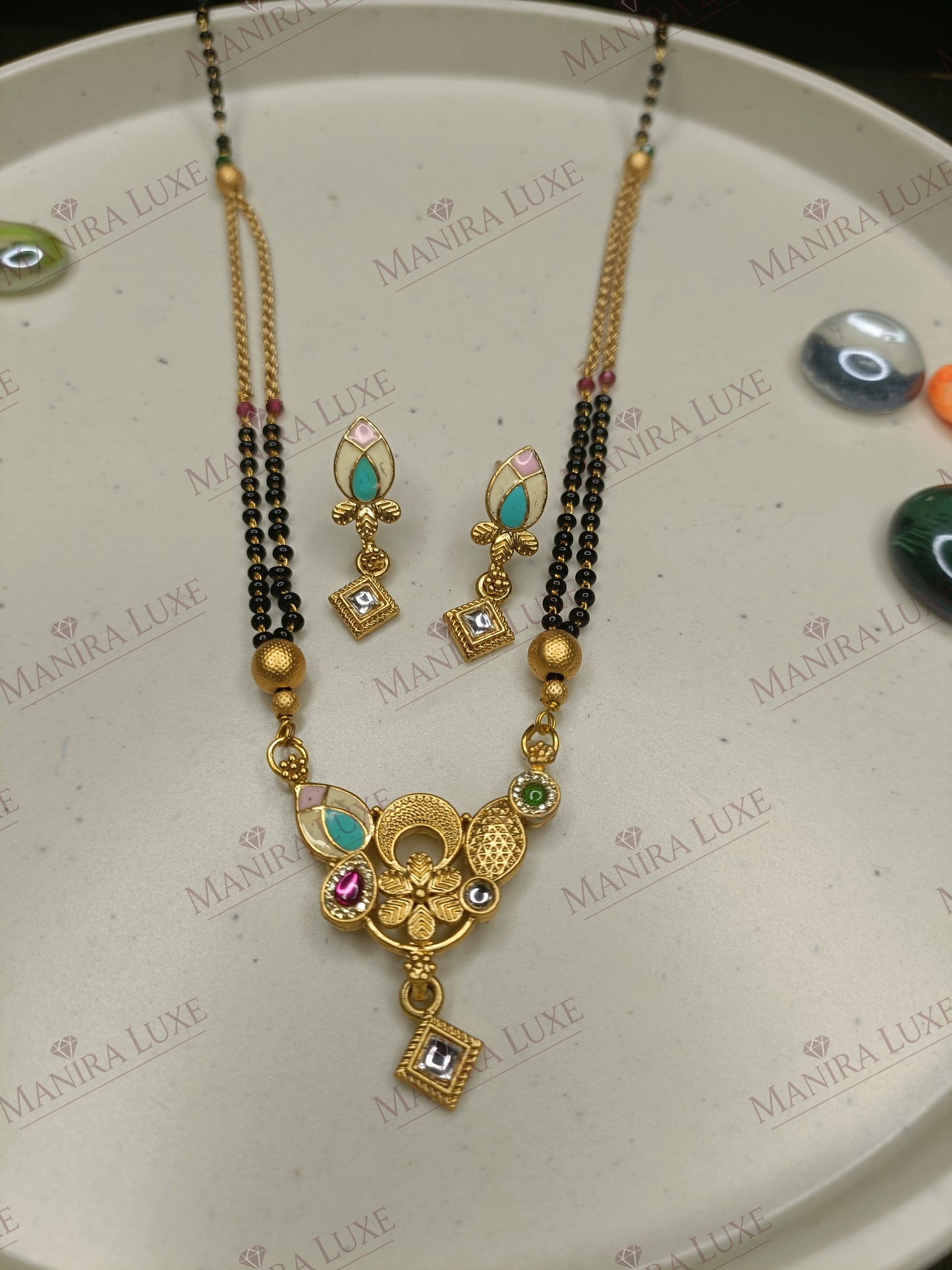 SUJATA BRASS GOLD MANGALSUTRA SET