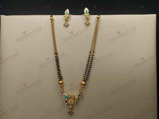 SUJATA BRASS GOLD MANGALSUTRA SET