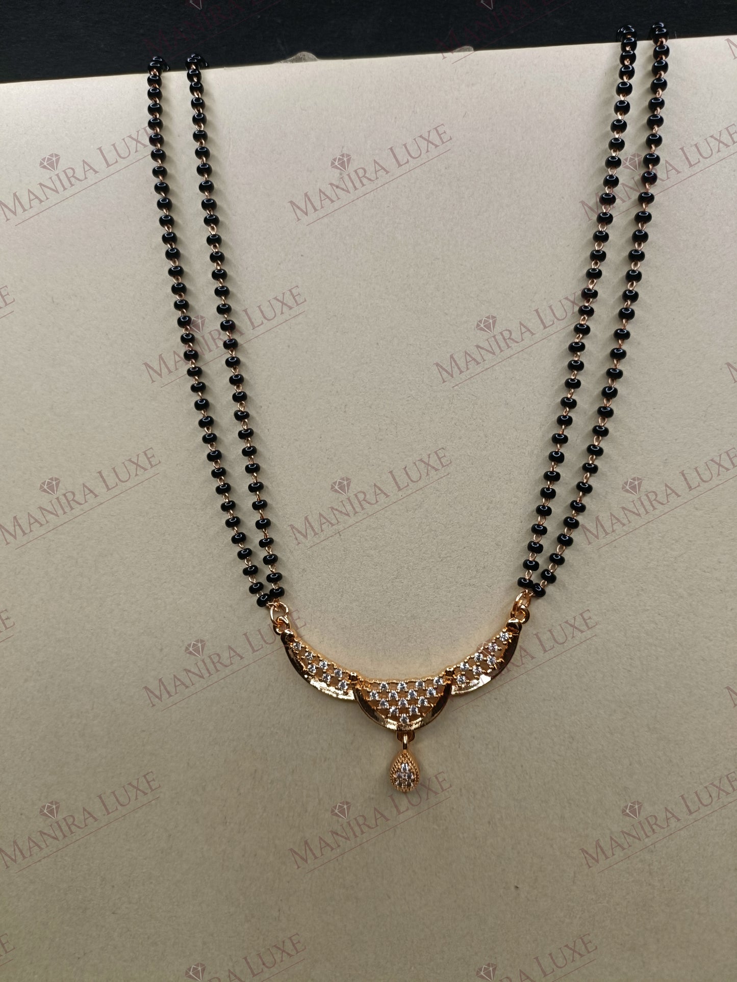THE GEOMETRIC GLAMOUR ROSE GOLD MANGALSUTRA SET