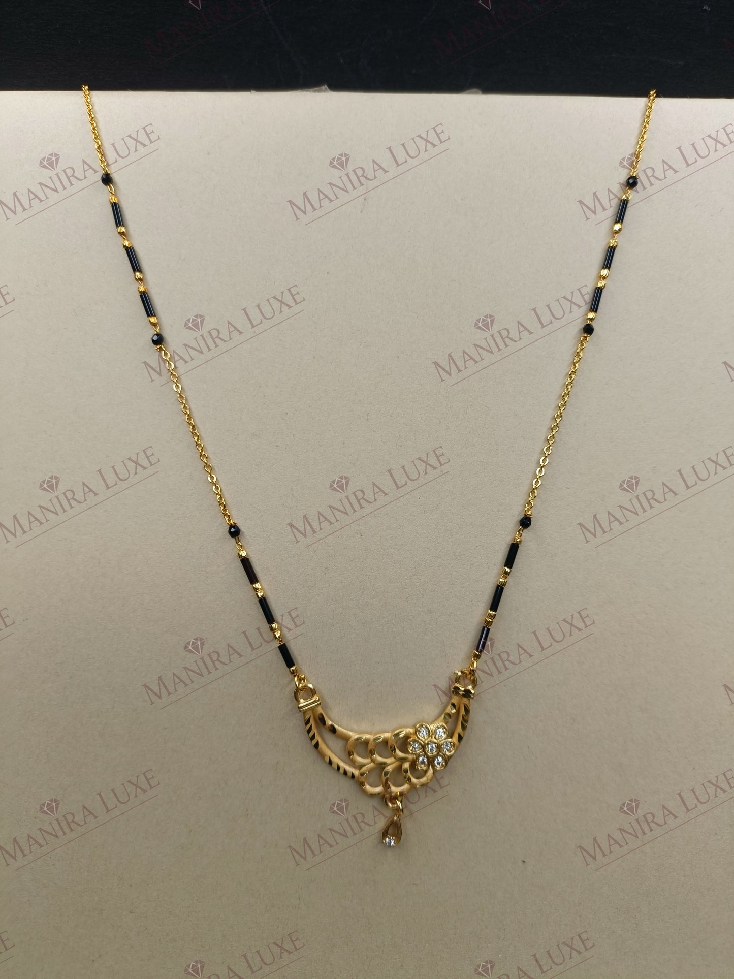 AURA OF MARIGOLD GOLD SHORT MANGALSUTRA