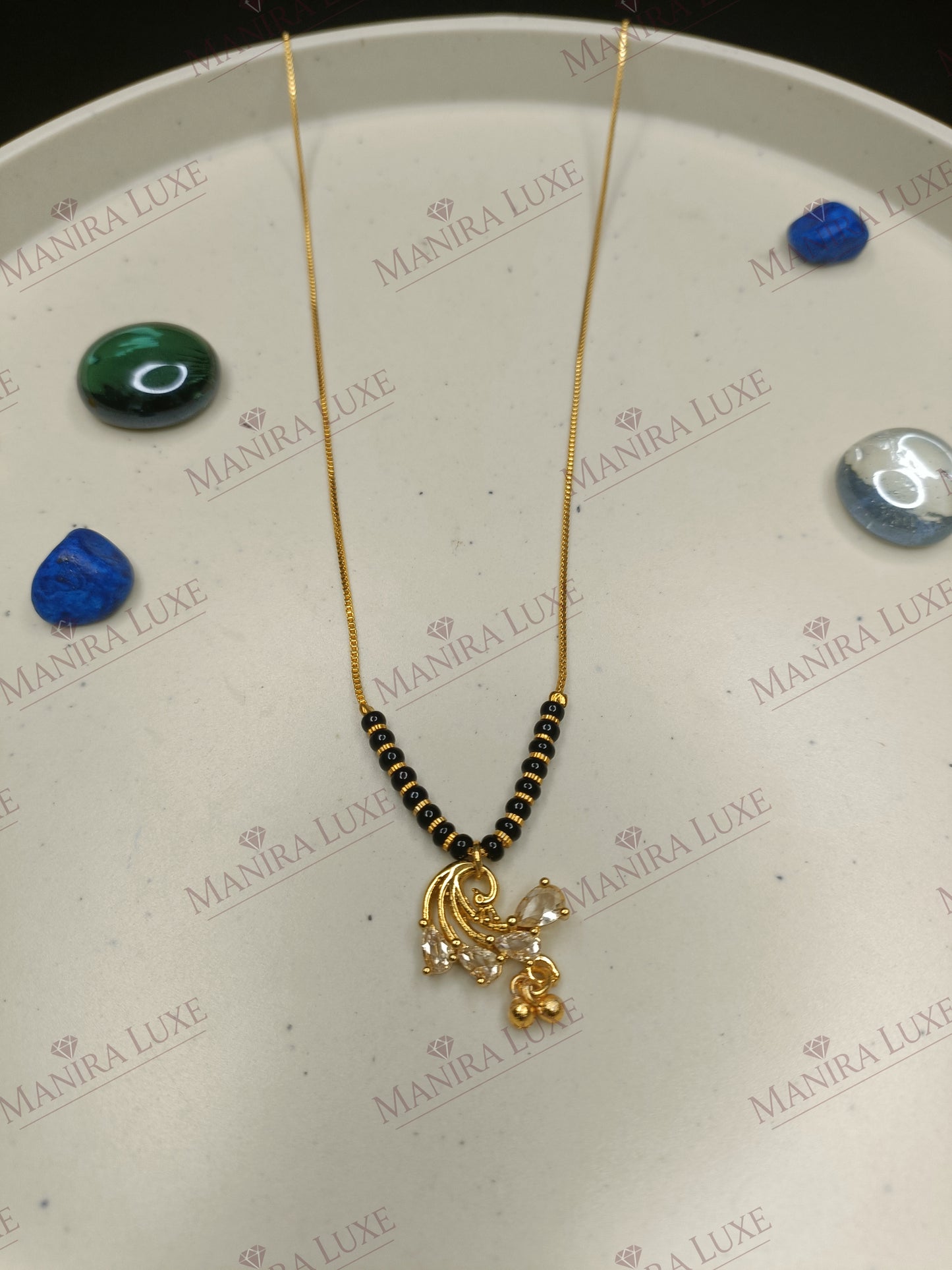 PETAL CASCADE GOLD SHORT MANGALSUTRA