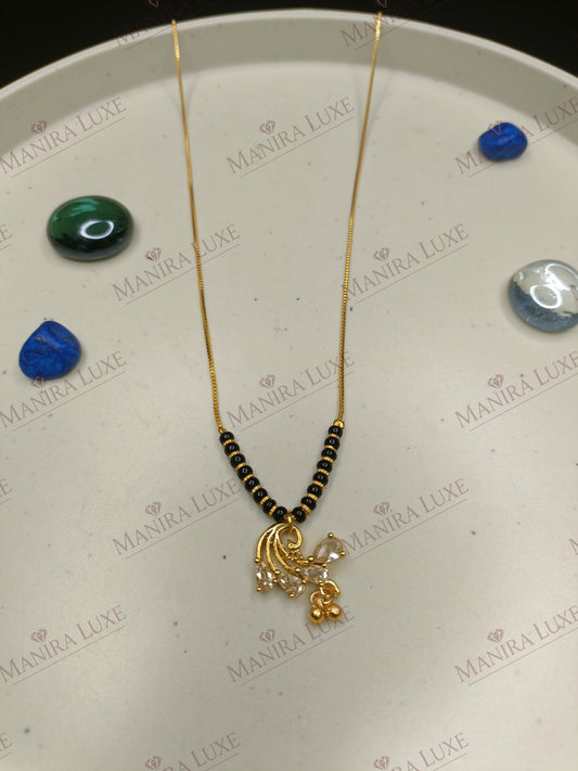 PETAL CASCADE GOLD SHORT MANGALSUTRA