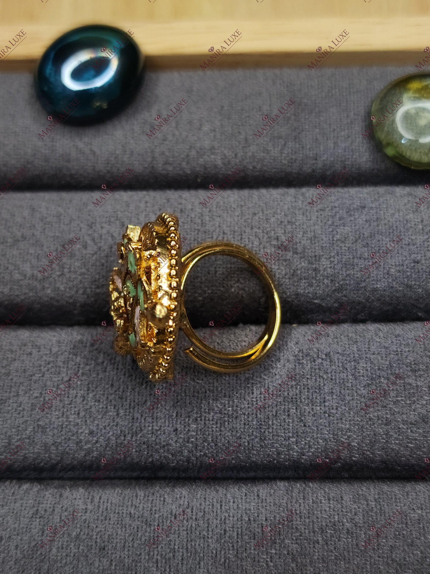 VRINDAVAN VILASINI GOLD FREE SIZE RING
