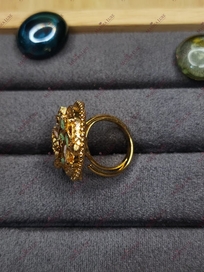 VRINDAVAN VILASINI GOLD FREE SIZE RING