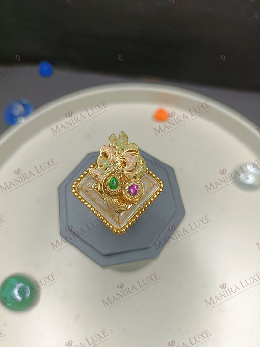 MAYURI GOLD FREE SIZE RING