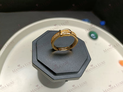 THE GILDED FASTENER ROSE GOLD RING