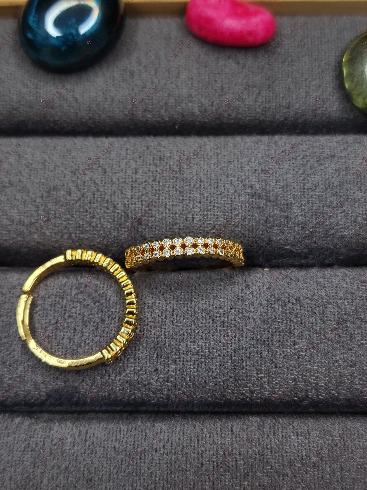 THE SUNSTONE ROW ROSE GOLD RING