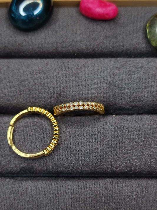THE SUNSTONE ROW ROSE GOLD RING