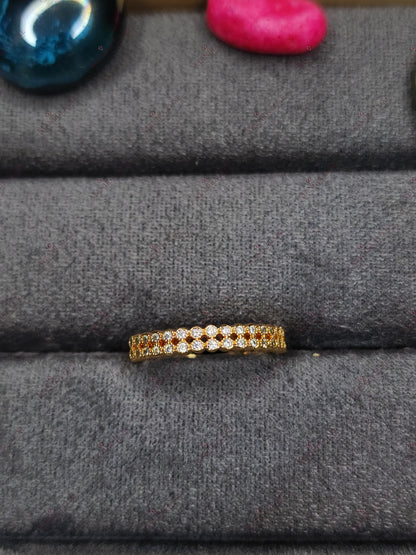 THE SUNSTONE ROW ROSE GOLD RING