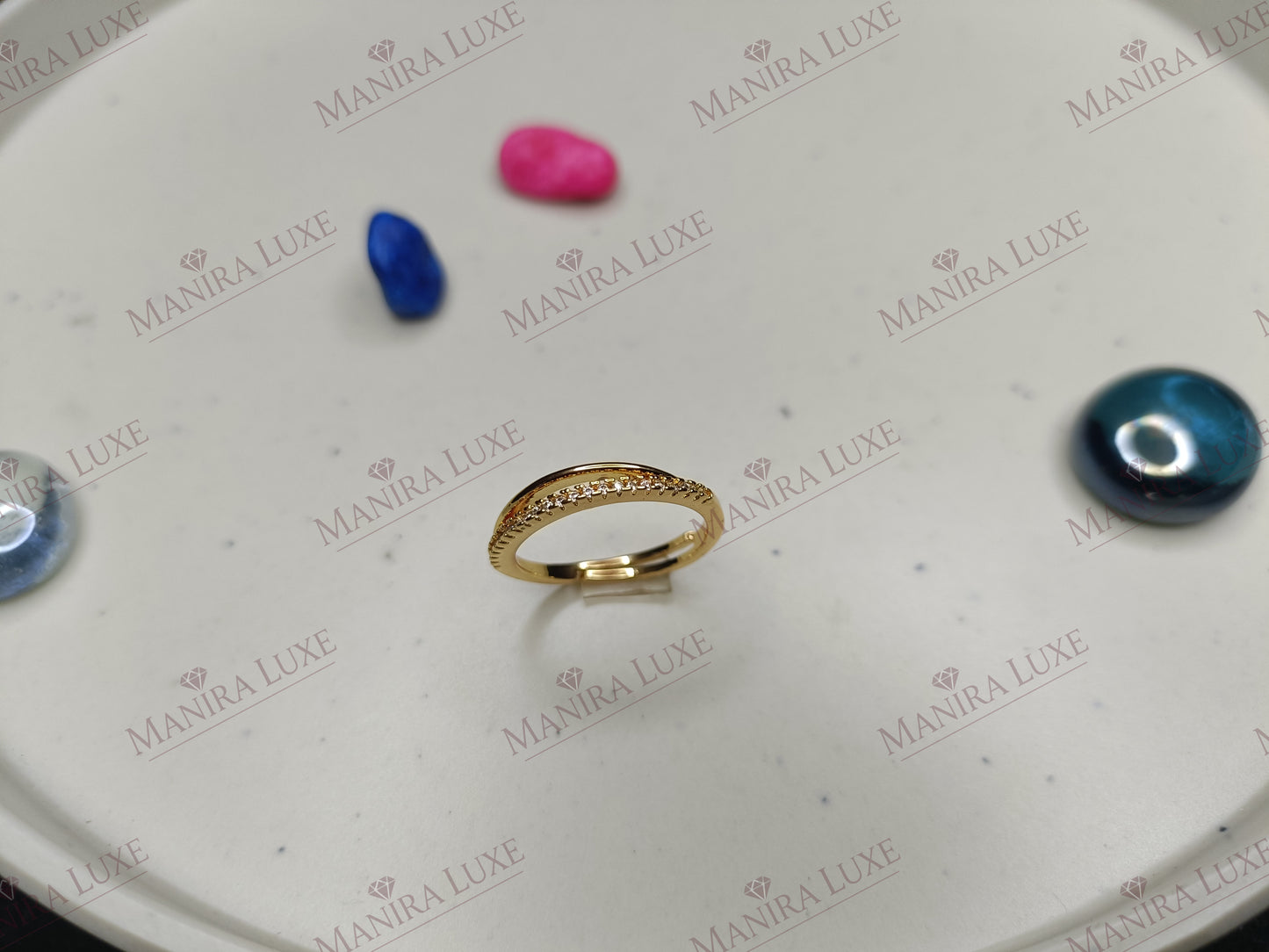 LUNA ARC ROSE GOLD RING