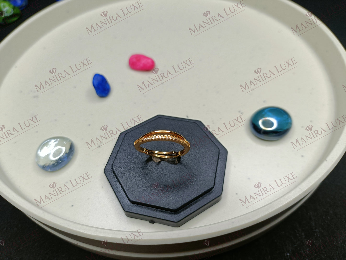 LUNA ARC ROSE GOLD RING