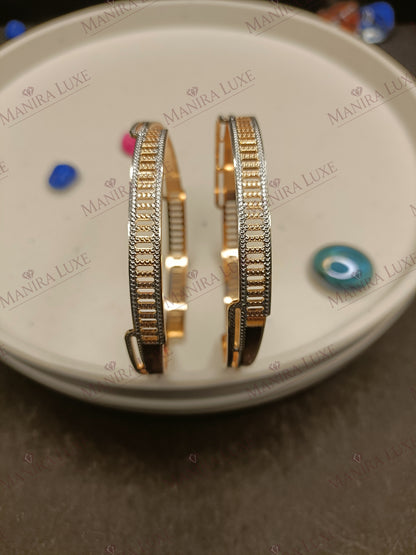 ARTISAN AURA CNC CARVED ROSE GOLD BANGLES