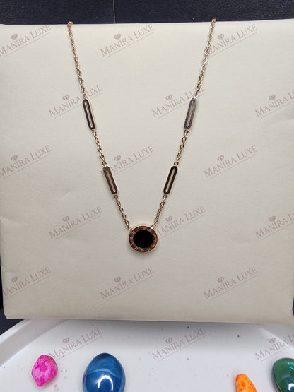 LEGACY CIRCLE ROSE GOLD NECKLACE